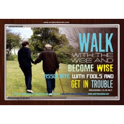 WALK WITH THE WISE   Custom Framed Bible Verses   (GWARISE4294)   "33x25"