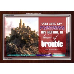 YOU ARE MY FORTRESS   Framed Bible Verses Online   (GWARISE4312)   