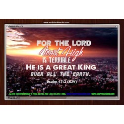 A GREAT KING   Christian Quotes Framed   (GWARISE4370)   "33x25"
