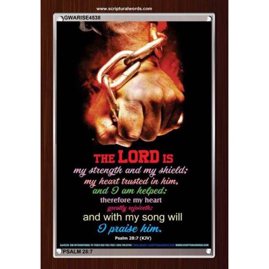 WITH MY SONG WILL I PRAISE HIM   Framed Sitting Room Wall Decoration   (GWARISE4538)   