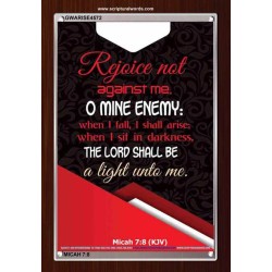 THE LORD SHALL BE A LIGHT UNTO ME   Inspirational Bible Verses Framed   (GWARISE4572)   