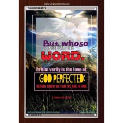 THE LOVE OF GOD PERFECTED   Bible Verse Picture Frame Gift   (GWARISE4575)   