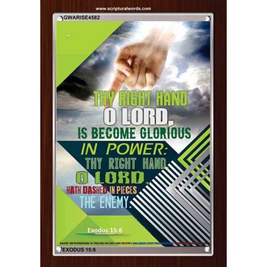 THY RIGHT HAND O LORD   Printable Bible Verse to Frame   (GWARISE4582)   