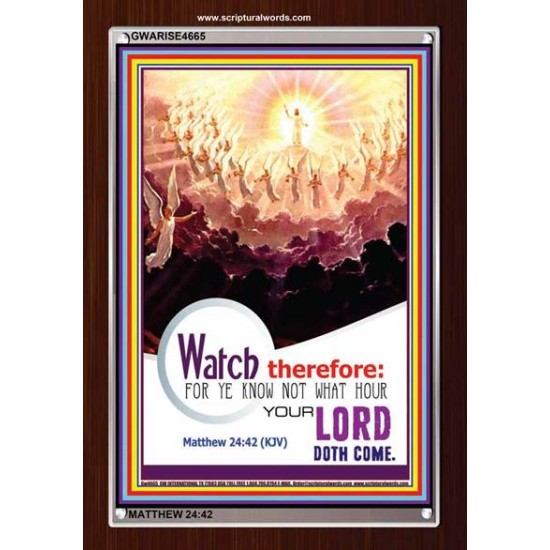 WATCH THEREFORE   Bible Verse Wall Art Frame   (GWARISE4665)   