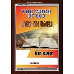 THE WORD OF GOD LIVETH AND ABIDETH   Framed Scripture Art   (GWARISE5045)   