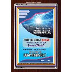 THIS IS HIS COMMANDMENT   Contemporary Christian Wall Art   (GWARISE5118)   