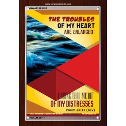 THE TROUBLES OF MY HEART   Scripture Art Prints   (GWARISE5283)   