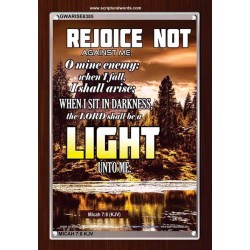 A LIGHT   Scripture Art Acrylic Glass Frame   (GWARISE6385)   "25x33"