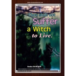 THOU SHALT NOT SUFFER A WITCH TO LIVE   Inspirational Bible Verses Framed   (GWARISE6408)   