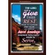 THE LORD SHALL GIVE THEE REST   Framed Bible Verse Online   (GWARISE6427)   