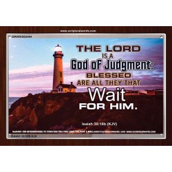 A GOD OF JUDGEMENT   Framed Bible Verse   (GWARISE6484)   "33x25"