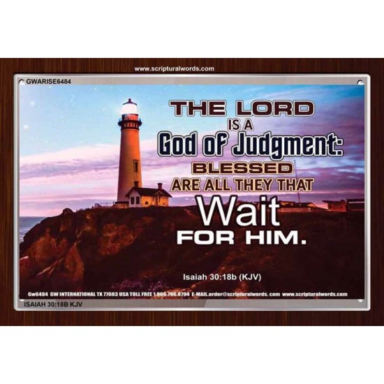 A GOD OF JUDGEMENT   Framed Bible Verse   (GWARISE6484)   