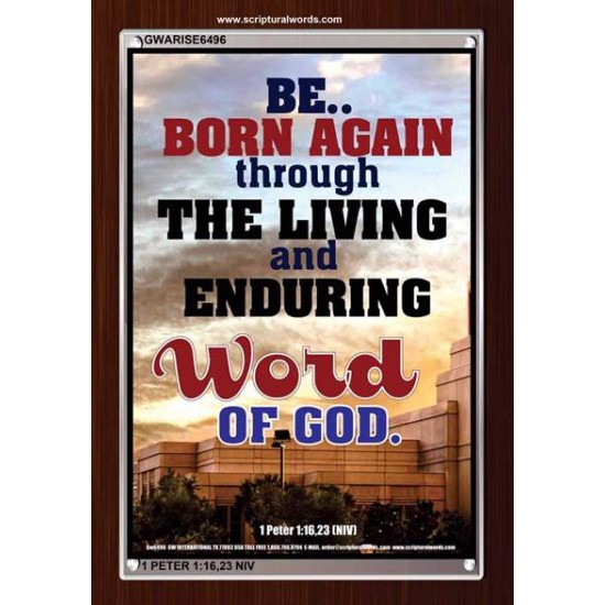 BE BORN AGAIN   Bible Verses Poster   (GWARISE6496)   