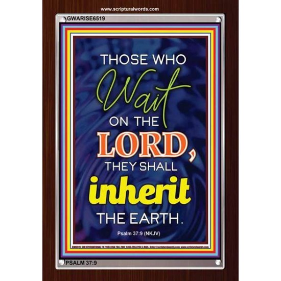 WAIT ON THE LORD   contemporary Christian Art Frame   (GWARISE6519)   