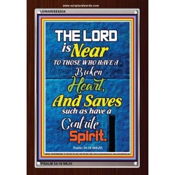 THE LORD IS NEAR   Bible Verse Acrylic Glass Frame   (GWARISE6534)   
