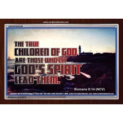 TRUE CHILDREN OF GOD   Christian Quote Framed   (GWARISE6538)   "33x25"