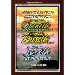THE LORD OPENETH THE EYES OF THE BLIND   Scripture Art Wooden Frame   (GWARISE6553)   