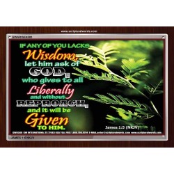 ASK GOD FOR WISDOM   Scriptures Wall Art   (GWARISE6580)   