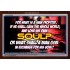 WHAT SHALL A MAN GIVE FOR HIS SOUL   Framed Guest Room Wall Decoration   (GWARISE6584)   "33x25"