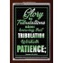 TRIBULATION WORKETH PATIENCE   Scripture Wood Framed Signs   (GWARISE6759)   "25x33"