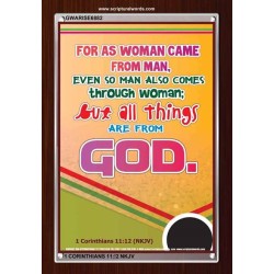 ALL THINGS ARE FROM GOD   Scriptural Portrait Wooden Frame   (GWARISE6882)   
