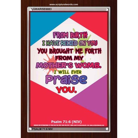 YOU BROUGHT ME FROM MY MOTHERS WOMB   Biblical Art Acrylic Glass Frame    (GWARISE6883)   