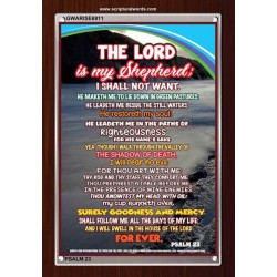 THE LORD IS MY SHEPHERD   Scripture Art Acrylic Glass Frame   (GWARISE6911)   