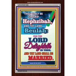 THOU SHALL BE CALLED HEPHZIBAH   Encouraging Bible Verse Framed   (GWARISE7288)   