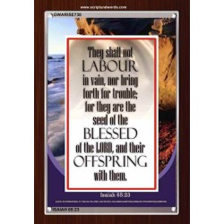 YOU SHALL NOT LABOUR IN VAIN   Bible Verse Frame Art Prints   (GWARISE730)   "25x33"