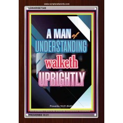 A MAN OF UNDERSTANDING   Scriptural Portrait Acrylic Glass Frame   (GWARISE7349)   "25x33"