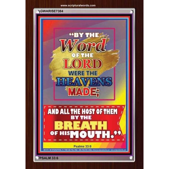 WORD OF THE LORD   Framed Hallway Wall Decoration   (GWARISE7384)   