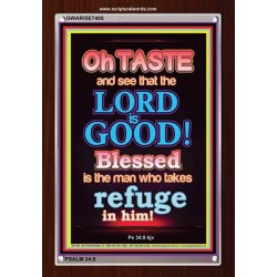 THE LORD IS GOOD   Framed Bible Verse   (GWARISE7405)   