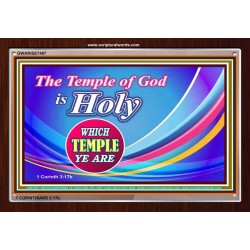 YE ARE GODS TEMPLE   Frame Bible Verse Art    (GWARISE7497)   