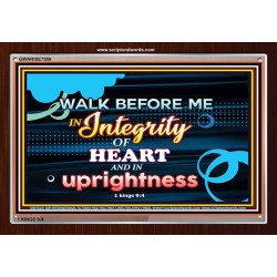 WALK IN INTEGRITY   Unique Bible Verse Frame   (GWARISE7559)   