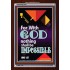 WITH GOD NOTHING SHALL BE IMPOSSIBLE   Frame Bible Verse   (GWARISE7564)   "25x33"