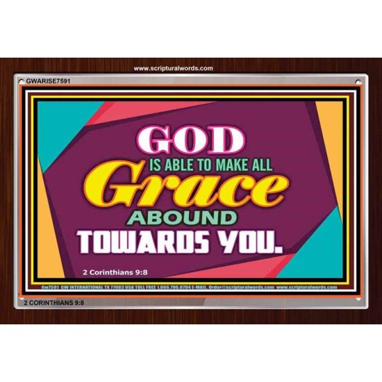 ABOUNDING GRACE   Printable Bible Verse to Framed   (GWARISE7591)   