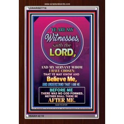 YE ARE MY WITNESSES   Custom Framed Bible Verse   (GWARISE7718)   "25x33"