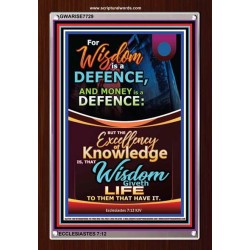 WISDOM A DEFENCE   Bible Verses Framed for Home   (GWARISE7729)   "25x33"