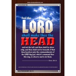 THOU SHALL BE HEAD AND NOT THE TAIL   Bible Verses Poster   (GWARISE790)   