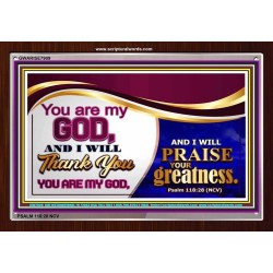 YOU ARE MY GOD   Contemporary Christian Wall Art Acrylic Glass frame   (GWARISE7909)   