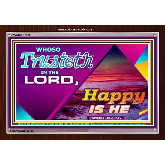 TRUST IN THE LORD   Framed Bedroom Wall Decoration   (GWARISE7920)   