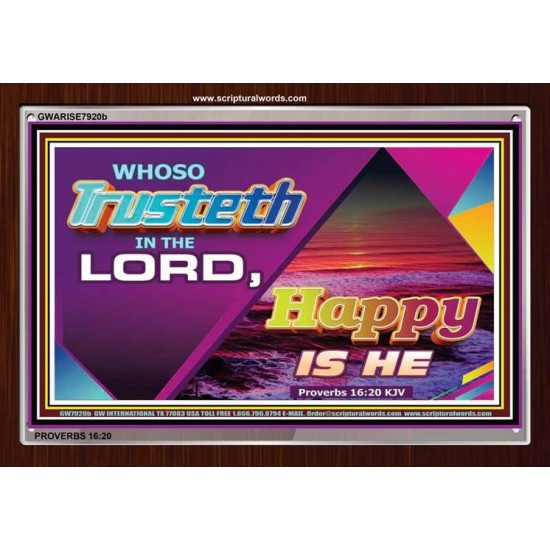 TRUST IN THE LORD   Framed Children Room Wall Decoration   (GWARISE7920b)   