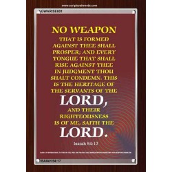 ABSOLUTE NO WEAPON    Christian Wall Art Poster   (GWARISE801)   