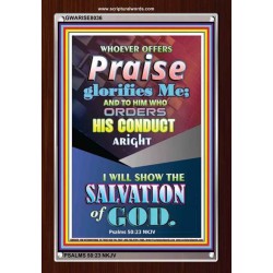 THE SALVATION OF GOD   Bible Verse Framed for Home   (GWARISE8036)   