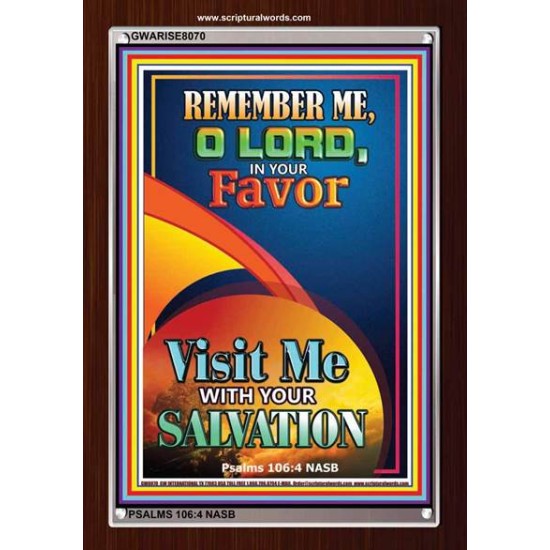 VIIST ME WITH YOUR SALVATION   Frame Scriptural Dcor   (GWARISE8070)   