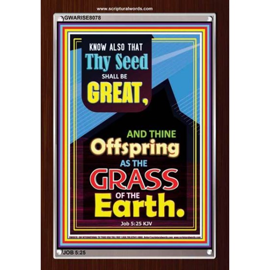THY SEED SHALL BE GREAT   Scripture Wood Frame Signs   (GWARISE8078)   