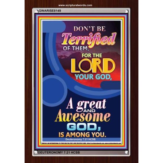 A GREAT AND AWSOME GOD   Framed Religious Wall Art    (GWARISE8149)   