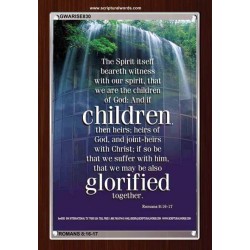 WE ARE THE CHILDREN OF GOD   Scriptural Portrait Acrylic Glass Frame   (GWARISE830)   "25x33"