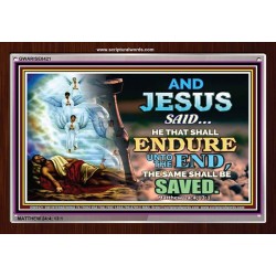 YE SHALL BE SAVED   Unique Bible Verse Framed   (GWARISE8421)   
