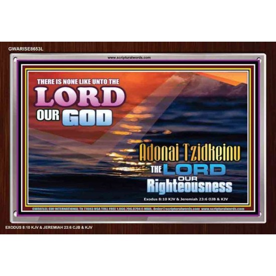 ADONAI TZIDKEINU - LORD OUR RIGHTEOUSNESS   Christian Quote Frame   (GWARISE8653L)   